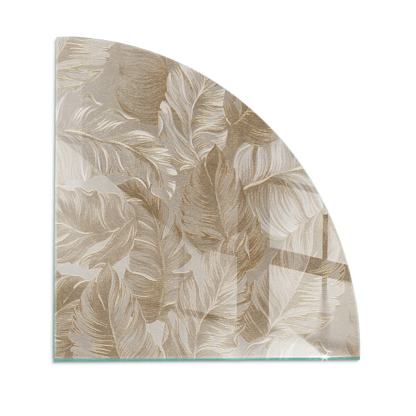 Glasplatte unter Kaminöfen Blätter in subtilen Mustern