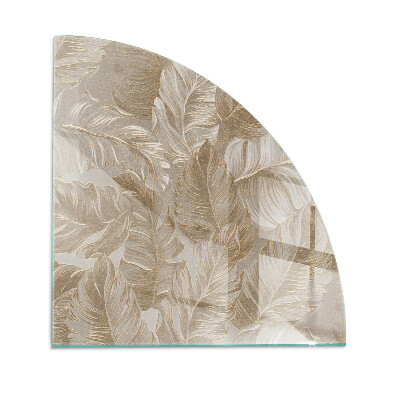 Glasplatte unter Kaminöfen Blätter in subtilen Mustern