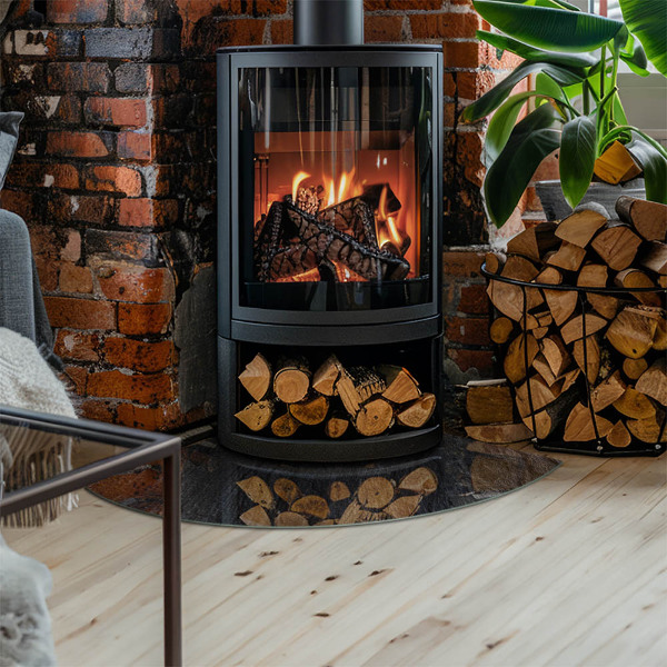 Bodenplatte Glas für Ofen Steinoberflächenstruktur