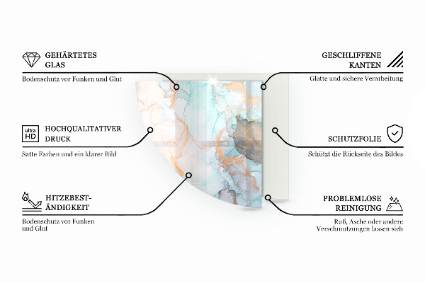 Glasplatte unter Kaminöfen Polygonale Muster in einem Gitter