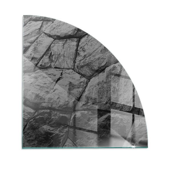 Glasplatte unter Kaminöfen Natursteinmuster