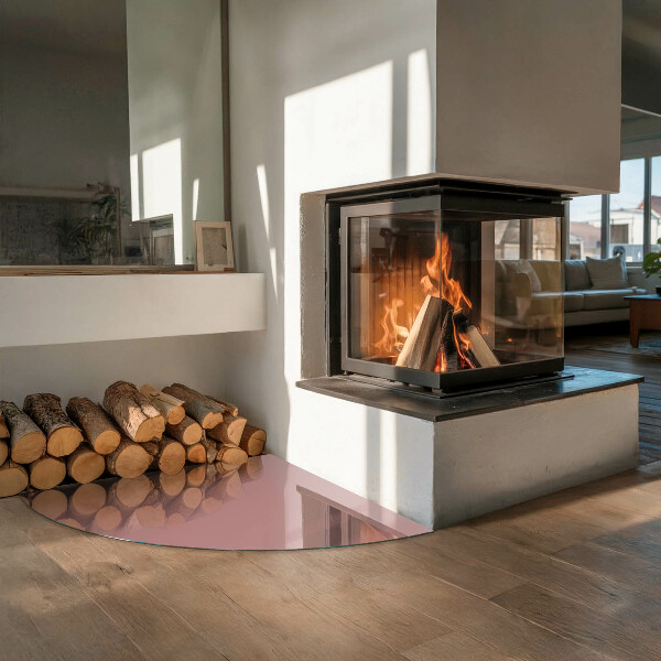 Bodenplatte Glas für Ofen Farbe Rosa