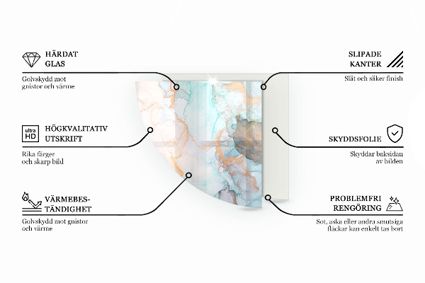 Vorlegeplatte für Kaminöfen Farbe Graugrün