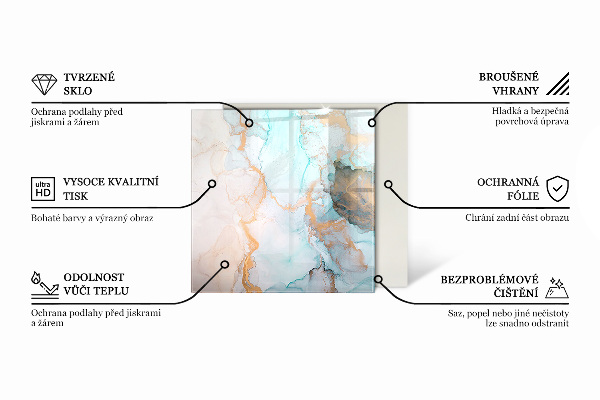 Quadratische Glasplatte für Öfen Dreidimensionale Geometrie