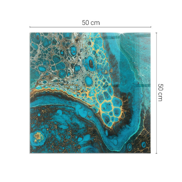 Quadratische Glasplatte für Öfen Abstraktes organisches Muster