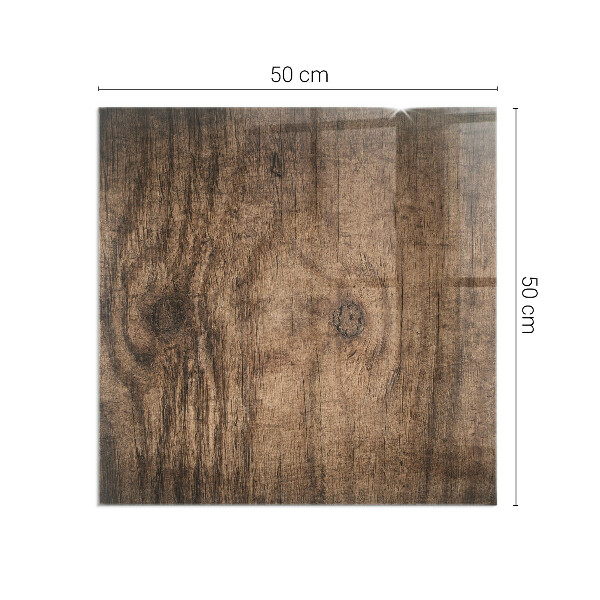 Quadratische Glasplatte für Öfen Natürliche Holzmaserung