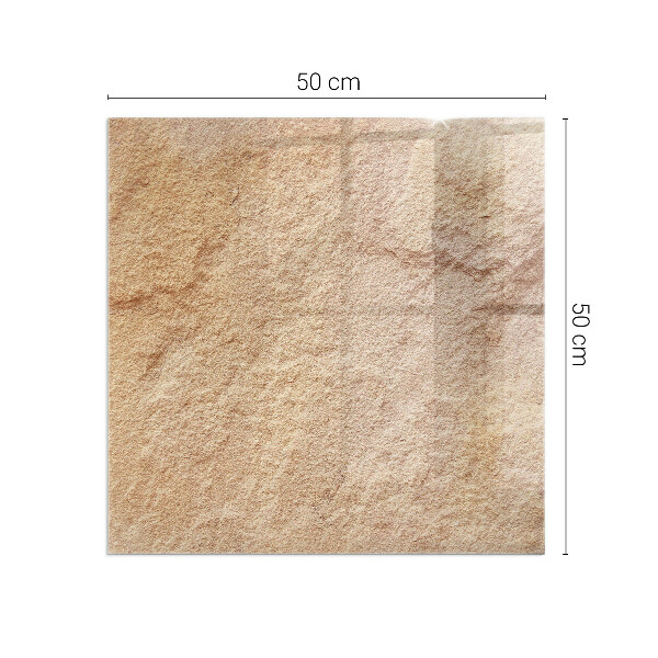 Quadratische Funkenschutzplatte aus Glas Natürliche Steinstruktur