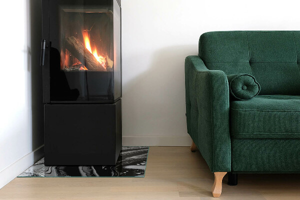 Quadratische Glasplatte für Öfen Abstrakte Wellen und Linien