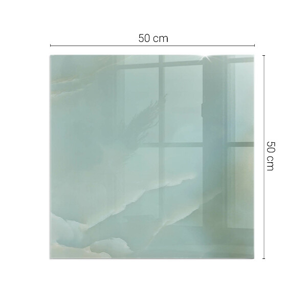 Quadratische Glasplatte für Öfen Zartes Marmormuster