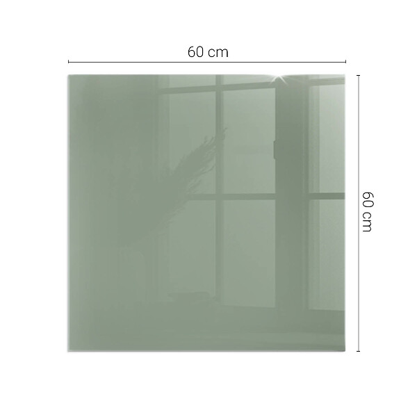 Quadratische Glasplatte für Kamin Graugrüne Farbe