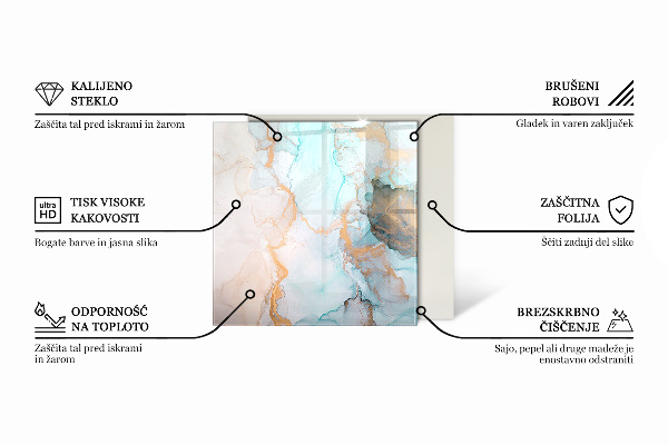 Quadratische Glasplatte für Kamin Farbe Beige