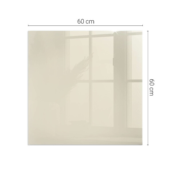 Quadratische Glasplatte für Kamin Farbe Beige