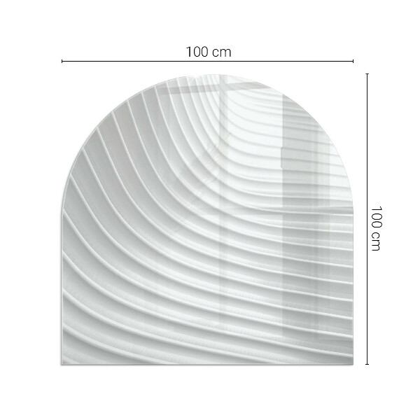 Glasplatte für Kaminöfen Wellen zarter Linien