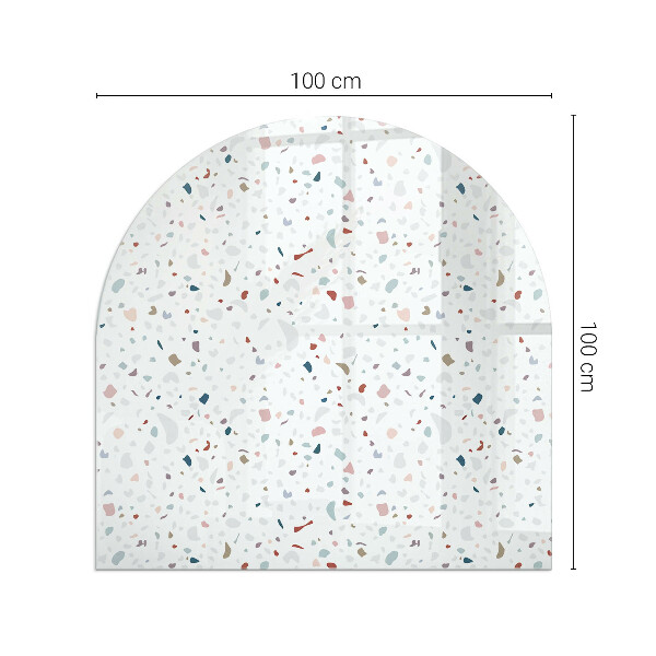 Glasplatte für Kaminöfen Muster mit kleinen Formen