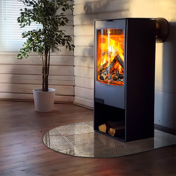 Kamin Glasplatte Lochblechmuster