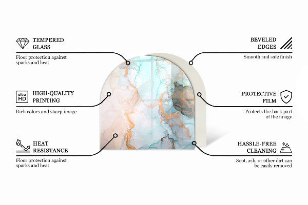 Kamin Glasplatte Holzbrett im Layout