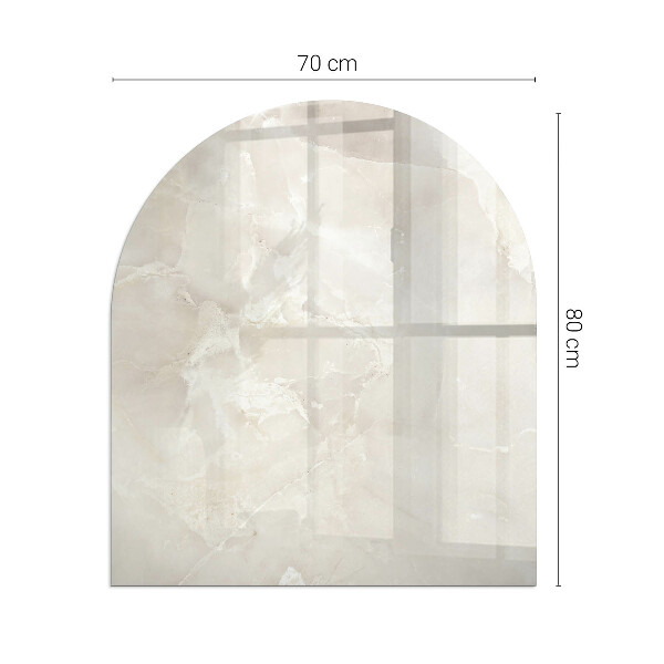 Kamin Glasplatte Muster aus Naturmarmor