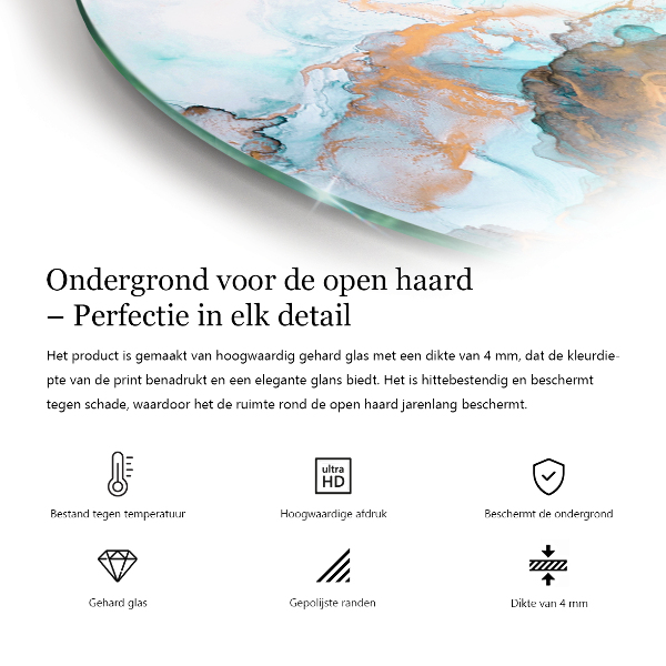 Kamin Glasplatte Abstraktes Texturmuster