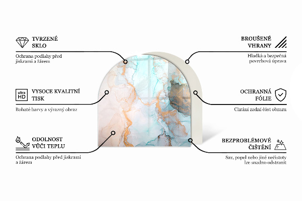 Glasplatte für Kaminöfen Steinoberflächenstruktur