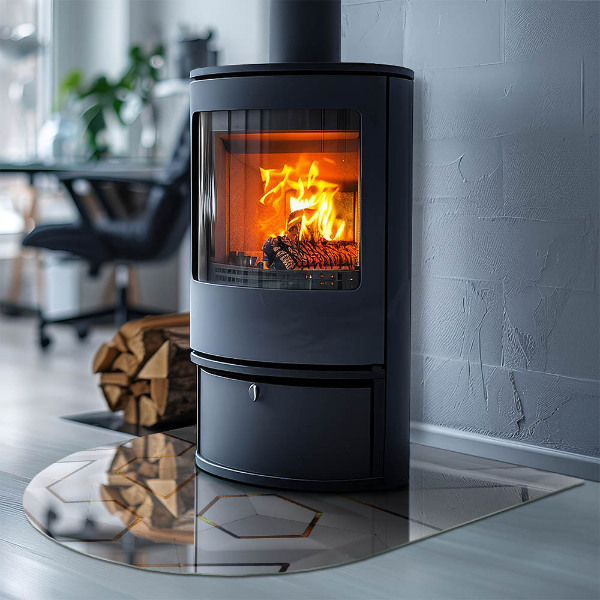 Kamin Glasplatte 3D-geometrisches Muster