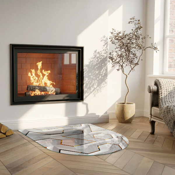 Kamin Glasplatte 3D-geometrisches Muster