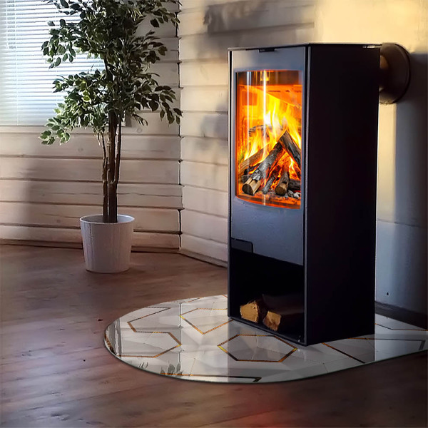 Kamin Glasplatte 3D-geometrisches Muster