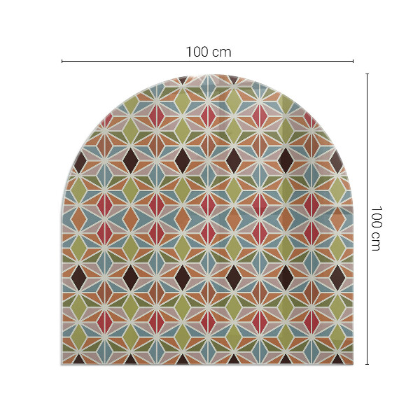 Kamin Glasplatte Polygonale Muster in einem Gitter