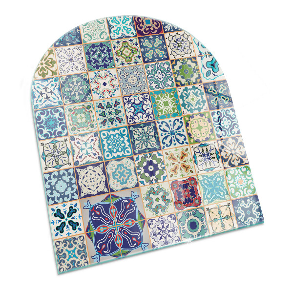 Funkenschutzplatte Kaminöfen Mosaikmuster auf Fliesen