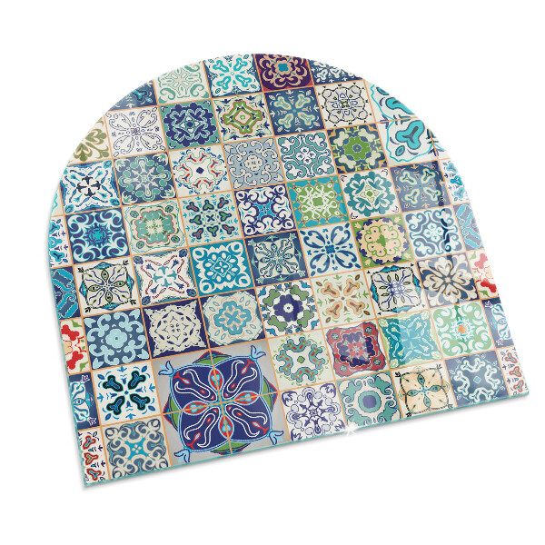 Funkenschutzplatte Kaminöfen Mosaikmuster auf Fliesen