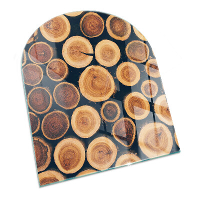 Glasplatte für Kaminöfen Schachtel aus geschnittenem Holz