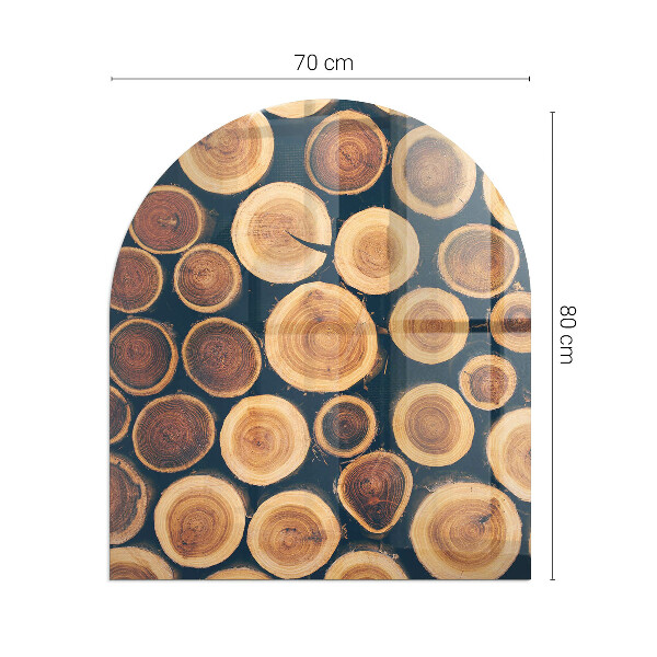Glasplatte für Kaminöfen Schachtel aus geschnittenem Holz