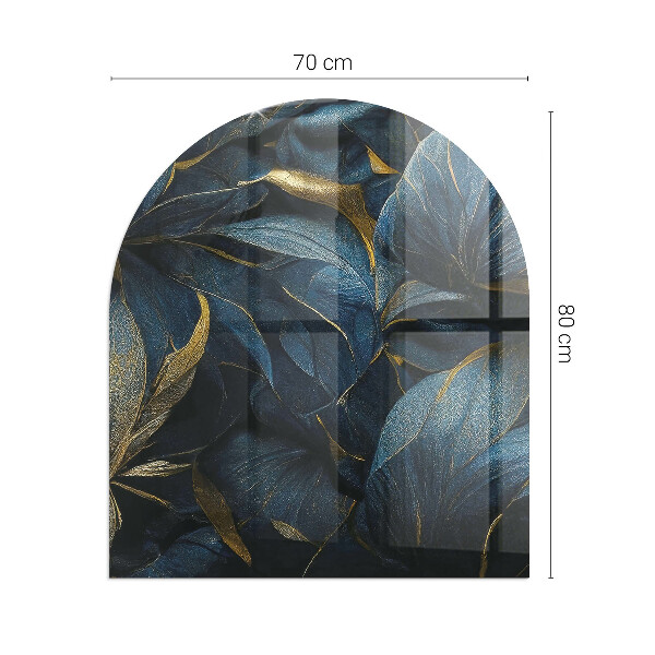 Kamin Glasplatte Elegante Blätter in Textur