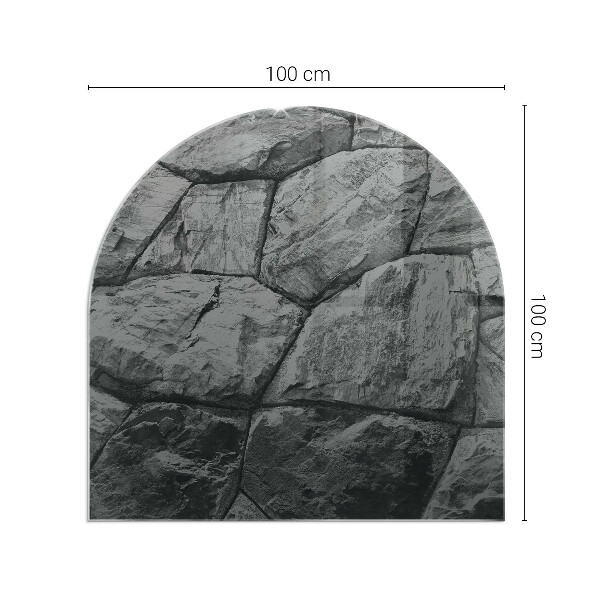 Kamin Glasplatte Natursteinmuster