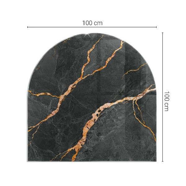 Funkenschutzplatte Kaminöfen Eleganter Marmor mit Adern