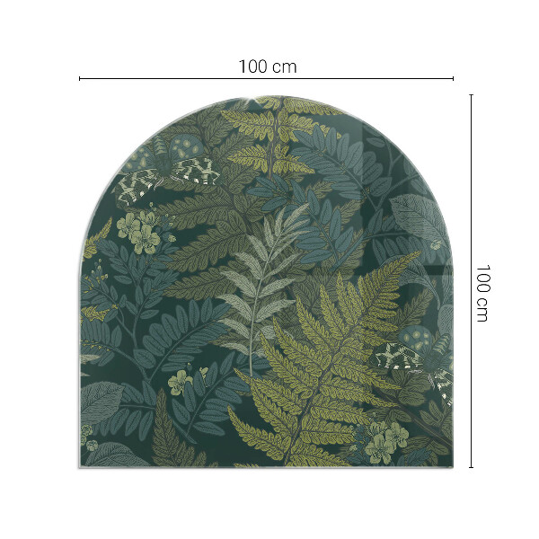 Glasplatte für Kaminöfen Pflanzenmotive mit Schmetterlingen