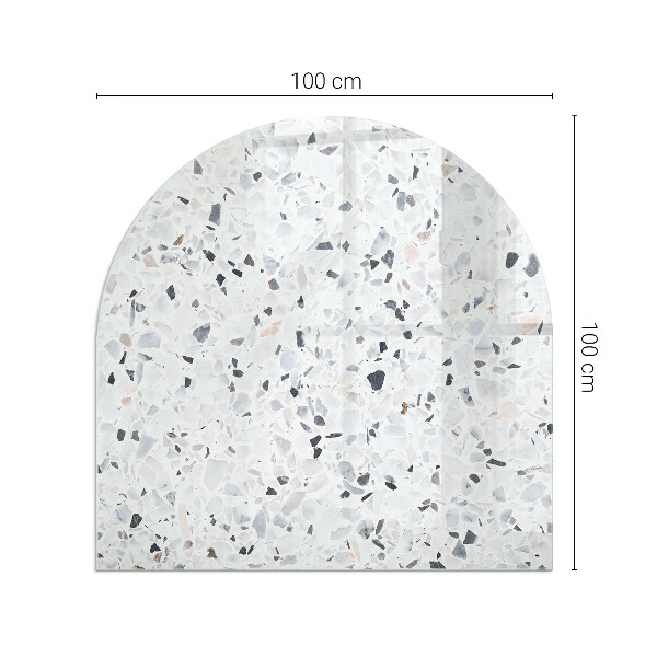 Funkenschutzplatte Kaminöfen Steinmuster mit Partikeln