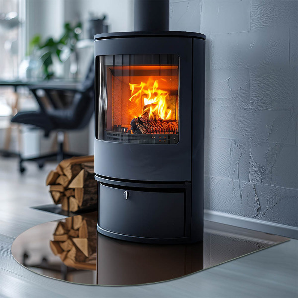 Funkenschutzplatte Kaminöfen Farbe Braun