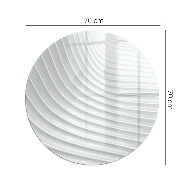 Runde Glasplatte für Kaminöfen Wellen zarter Linien