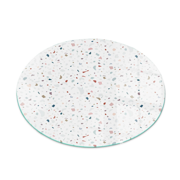 Runde Glasplatte für Kaminöfen Muster mit kleinen Formen