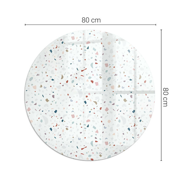 Runde Glasplatte für Kaminöfen Muster mit kleinen Formen