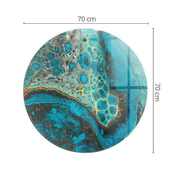 Runde Funkenschutzplatte Kaminöfen Abstraktes organisches Muster