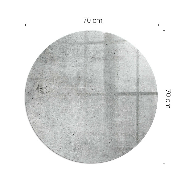 Runde Glasplatte für Kaminöfen Rohbetonstruktur