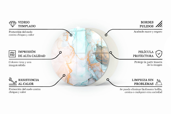 Runde Funkenschutzplatte Kaminöfen Textur von Holzbrettern