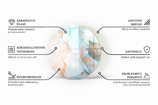 Runde Glasplatte für Kaminöfen Bretter im rustikalen Stil