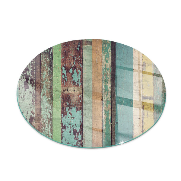 Runde Kamin Glasplatte Bretter in verschiedenen Farbtönen