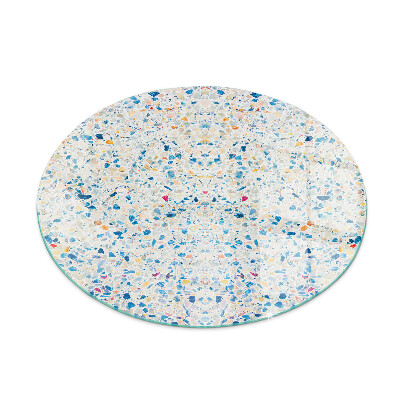 Runde Glasplatte für Kaminöfen Abstraktes Texturmuster