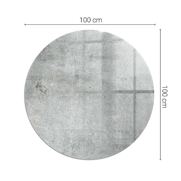 Runde Kamin Glasplatte Rohbetonstruktur
