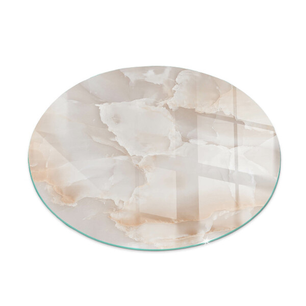 Runde Glasplatte für Kaminöfen Natursteinmuster