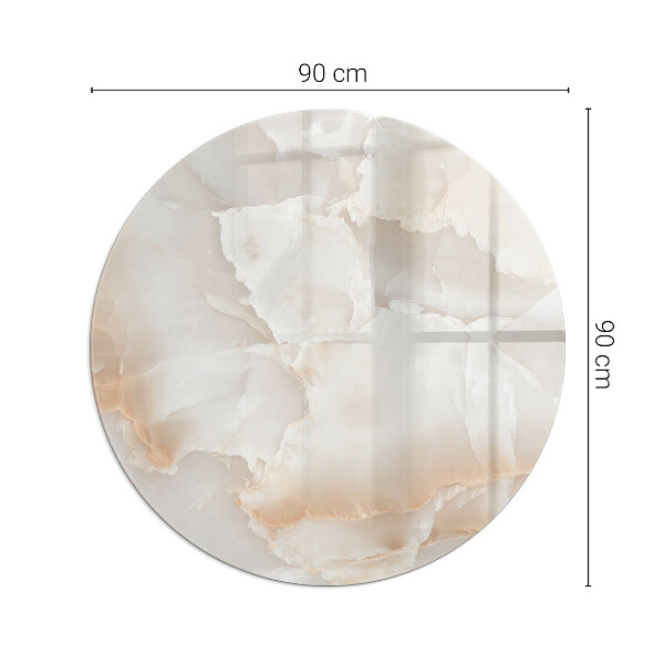 Runde Glasplatte für Kaminöfen Natursteinmuster