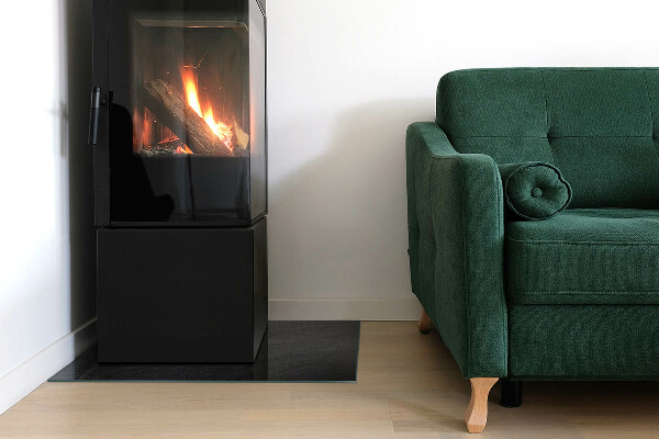 Rechteckige Funkenschutzplatte aus Glas Natürliche Steinstruktur